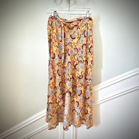Sanctuary (Anthropologie) NWT Faux Wrap Floral Midi Skirt - Picture 5 of 11